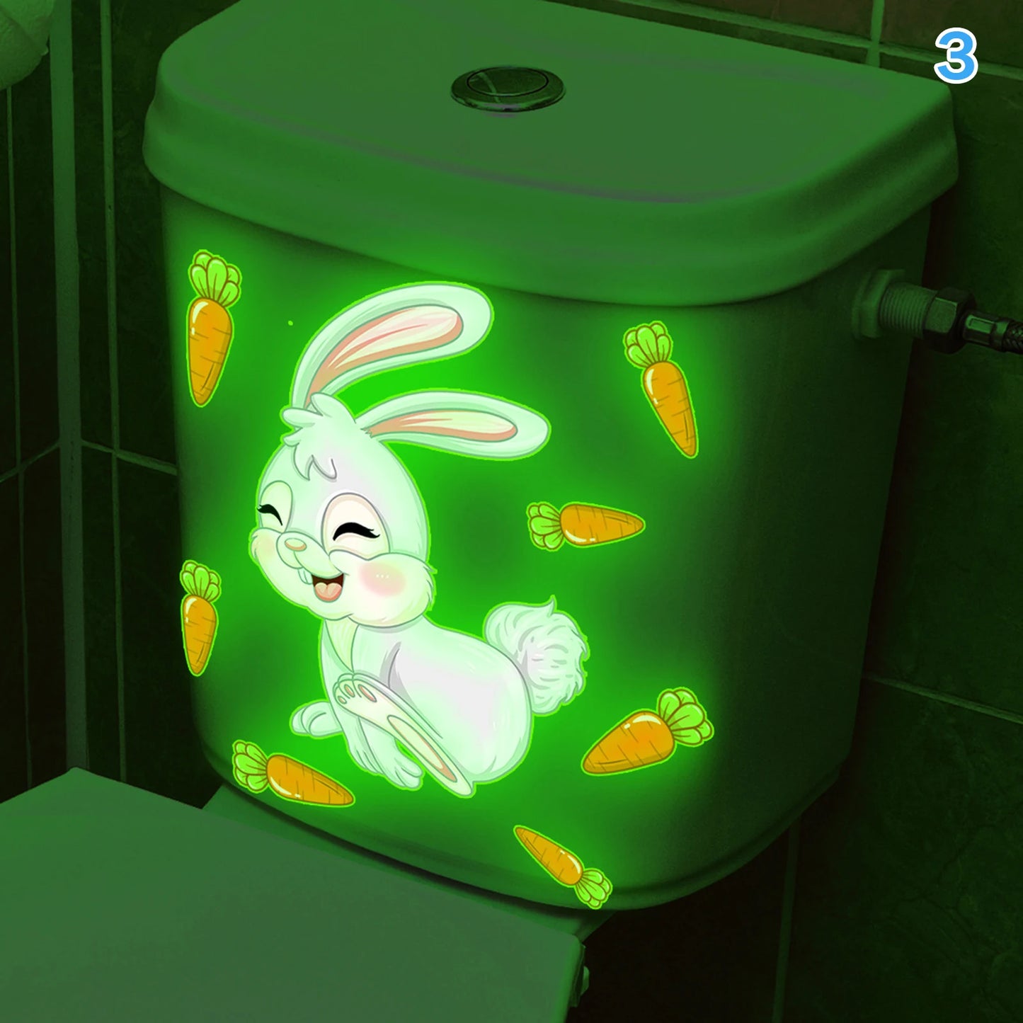 Glow-in-the-Dark Animal Toilet Sticker | Fun Bathroom Decor