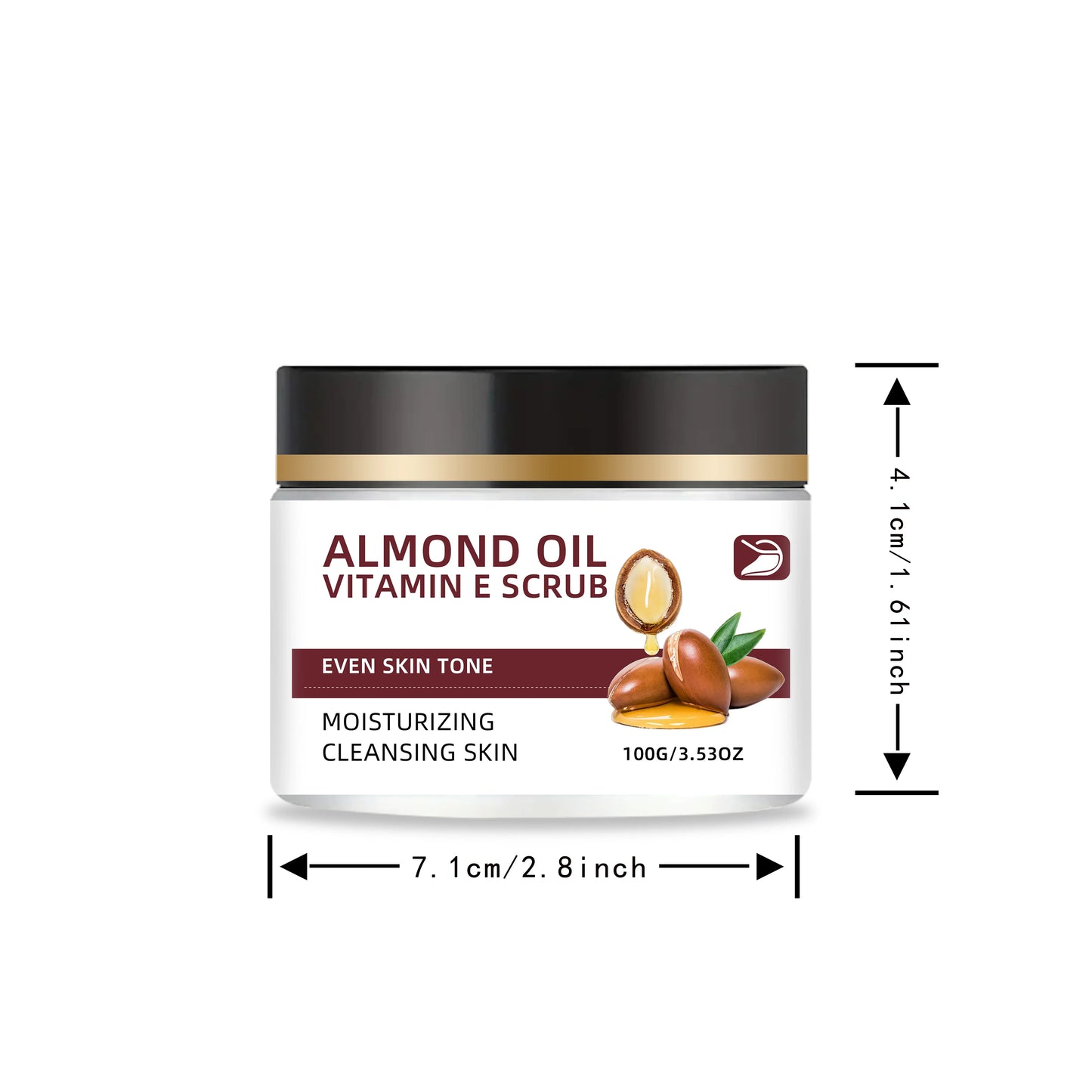 Ottilavie Almond Oil & Vitamin E Exfoliating Body Scrub