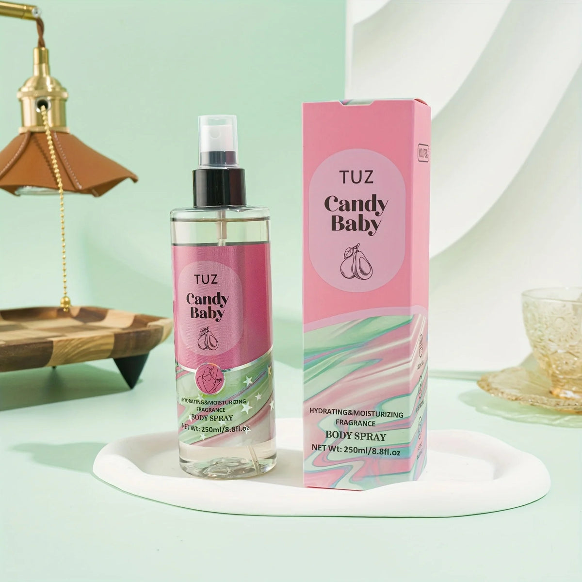 Alcohol-Free Body Spray with Coconut Fragrance 250ml Peaceful Pleasures Health and Wellness 0734-3 Candy Baby Option 1