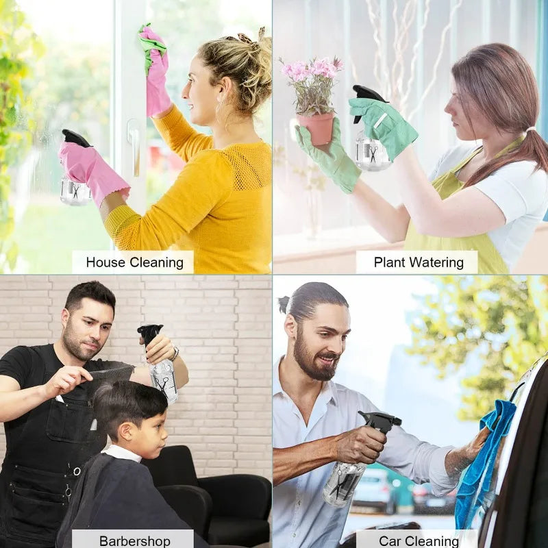 6pcs 250/500ml Adjustable Spray Bottle - Fine Mist Sprayer for Hair Care, Plant Watering & Home Cleaning Peaceful Pleasures Health and Wellness