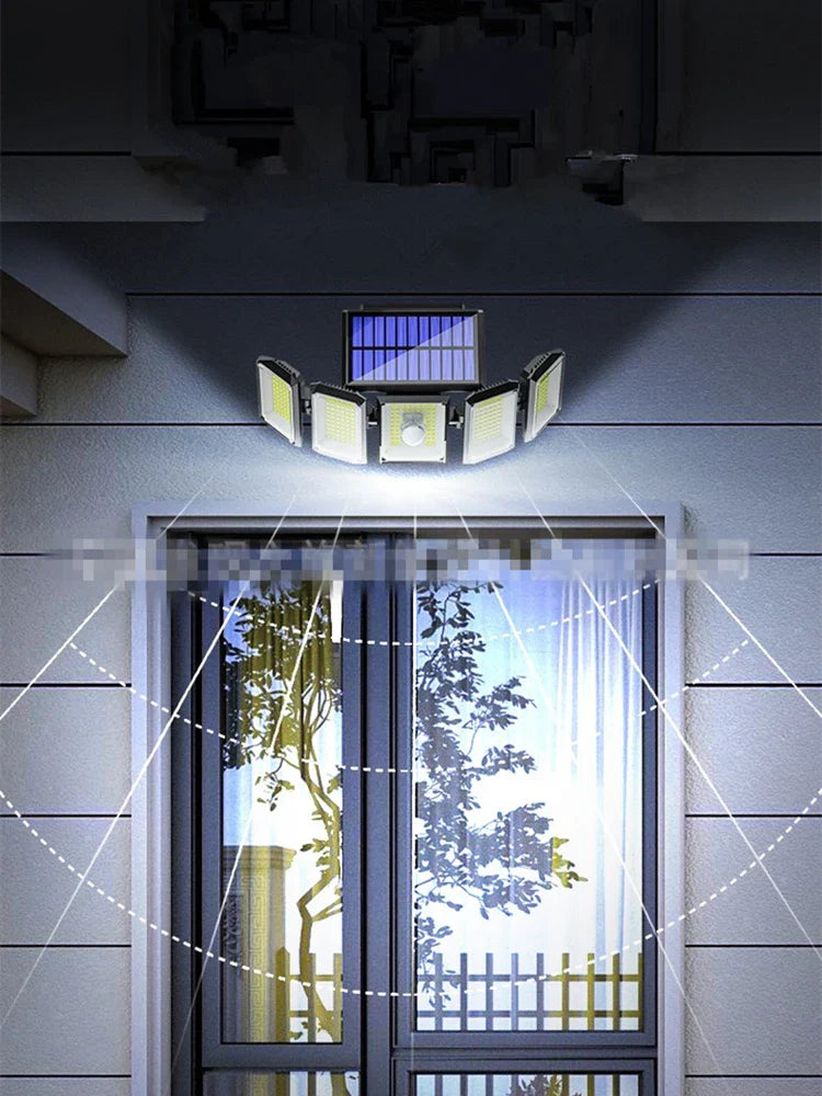 SHINEKNOT IP65 Solar Wall Light | 5-Head LED Motion Sensor