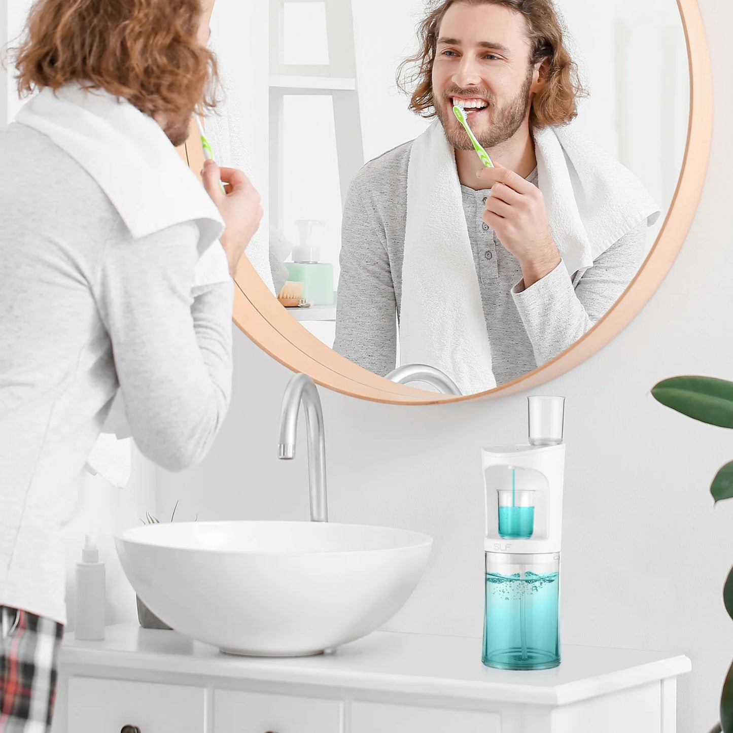 Touchless Automatic Mouthwash Dispenser | 18oz USB Rechargeable
