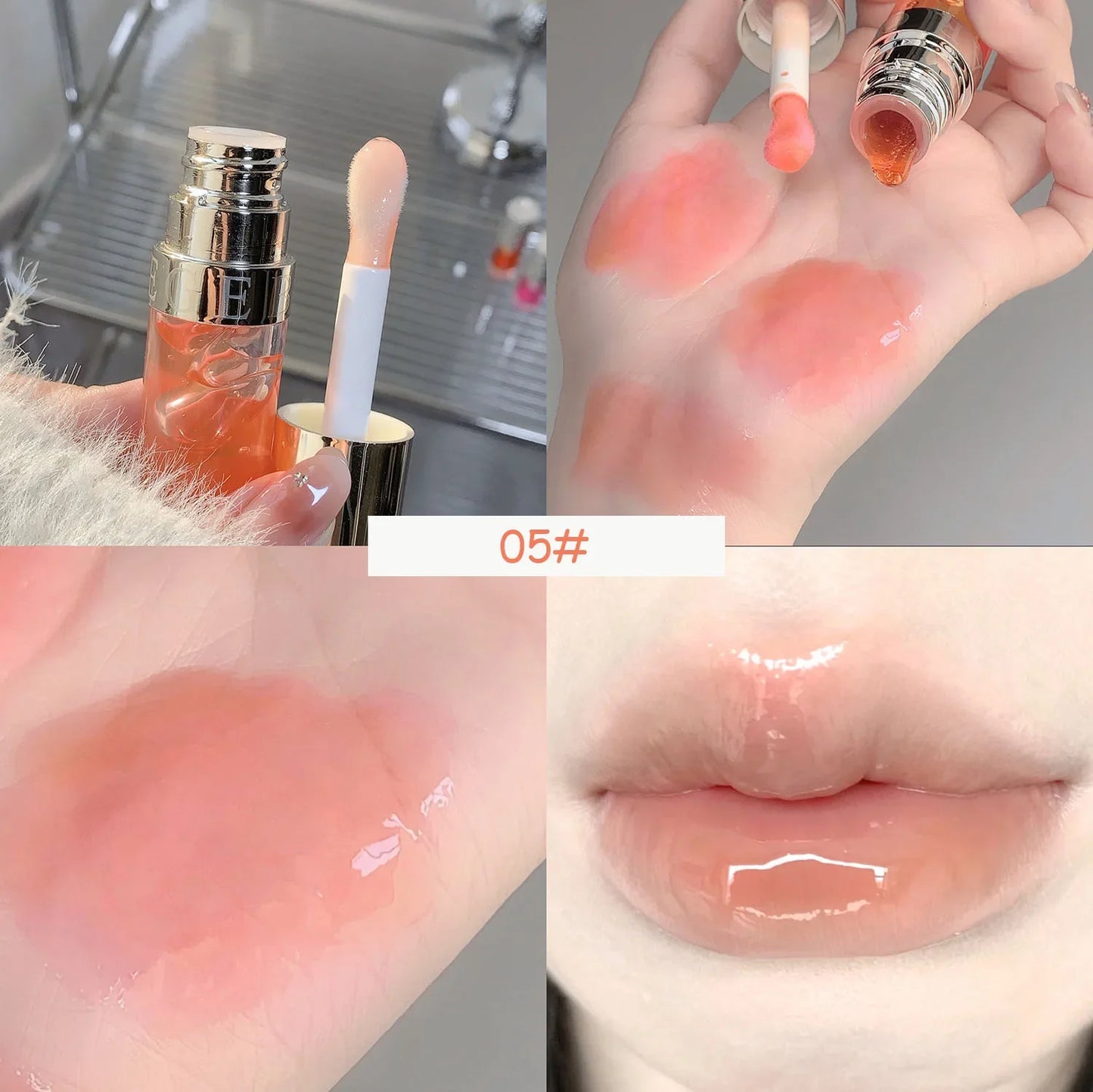 Strawberry Jelly Lip Oil Gloss – Glossy Tint & Hydrating Balm
