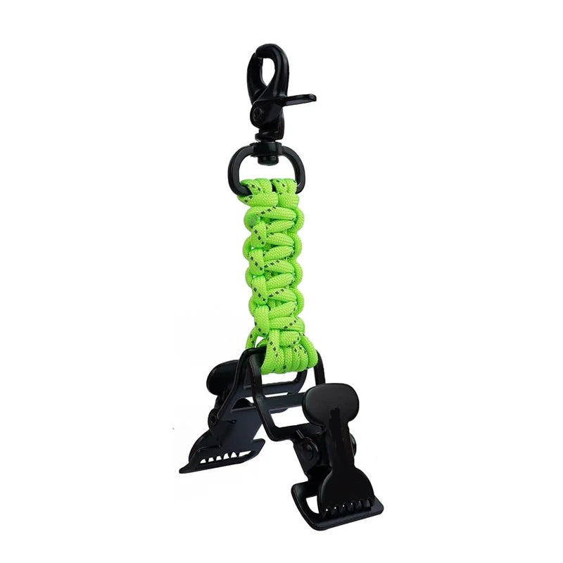 Parachute Rope Braided Glove Clip Strap | Climbing & Camping Glove Clip Strap Peaceful Pleasures Health and Wellness green