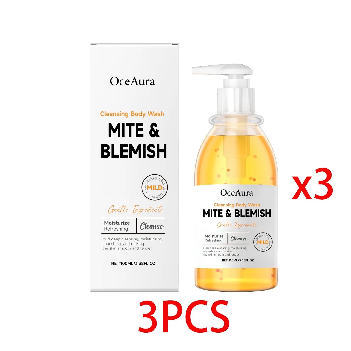 OceAura Salicylic Acid Body Wash | Exfoliating Shower Gel
