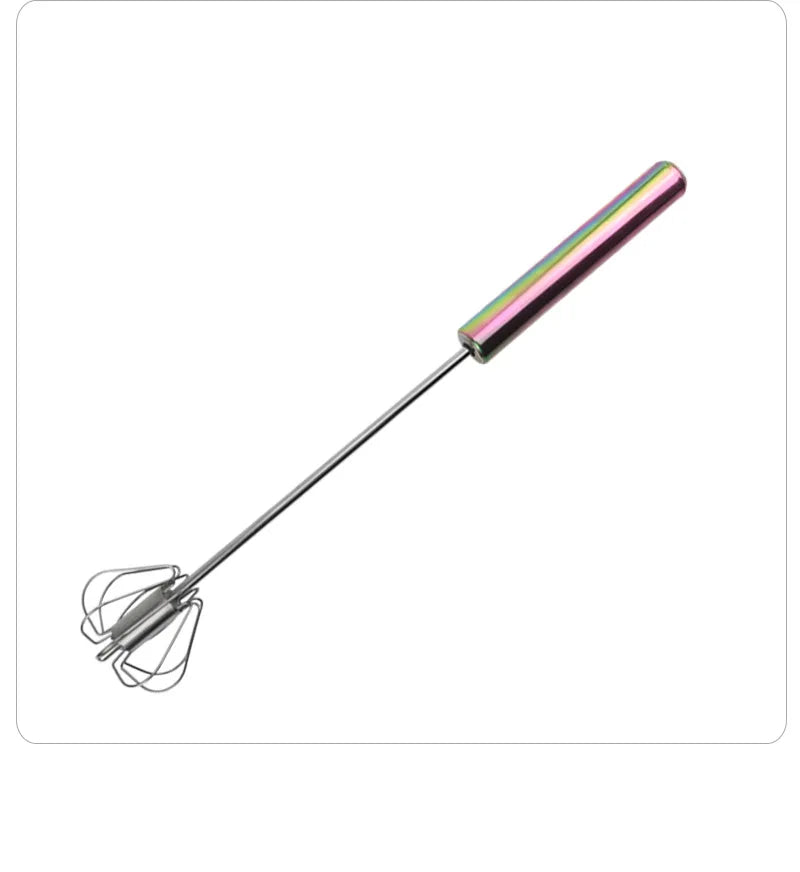 Semi-Automatic Hand Whisk | Stainless Steel Egg Beater