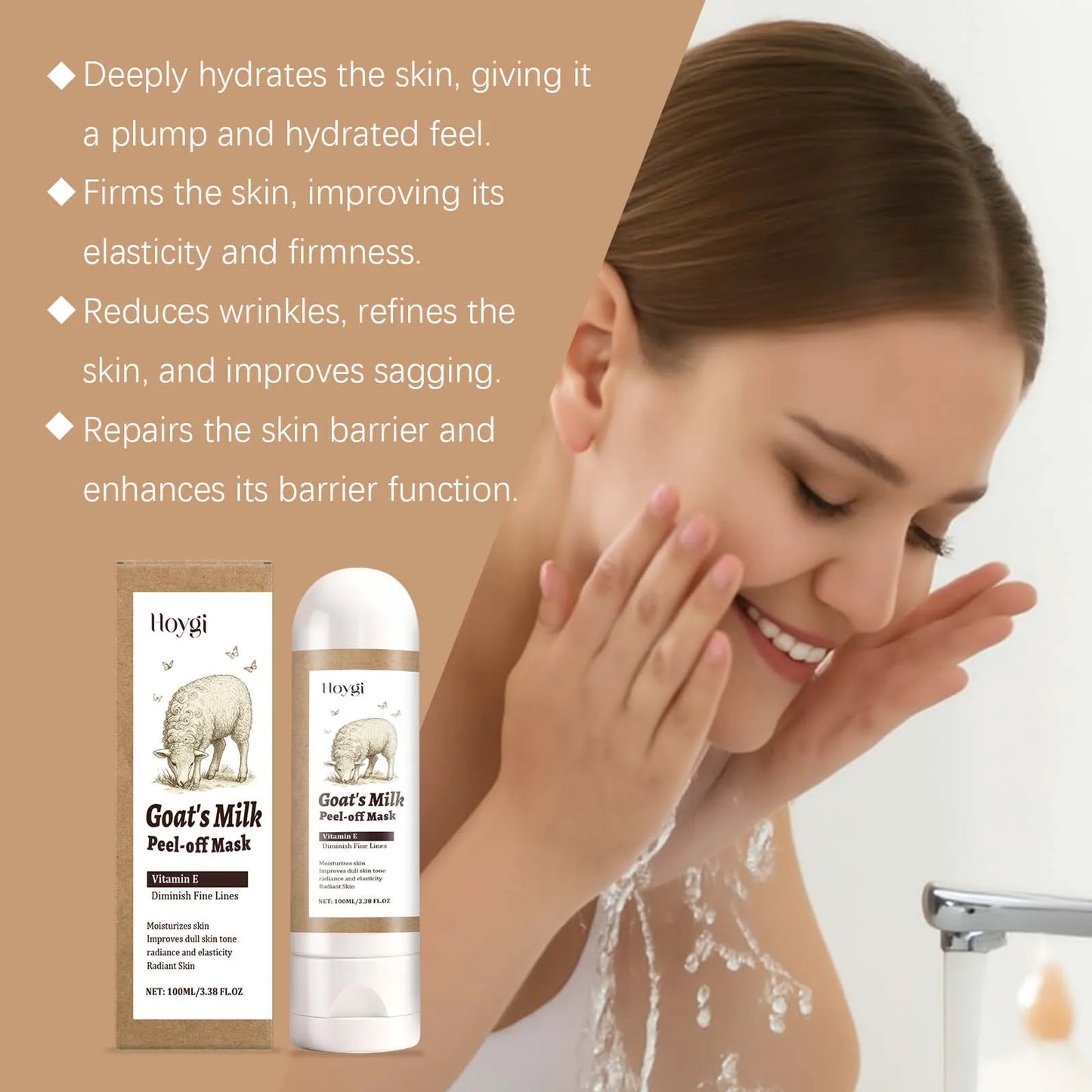Hoygi Goat Milk Peel-Off Mask | Anti-Aging & Brightening 100ml