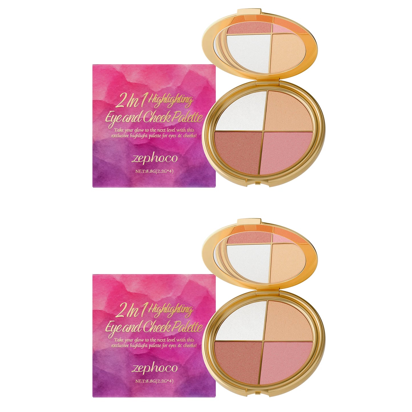 Eelhope 3-In-1 Palette – Highlighter, Eyeshadow & Blush