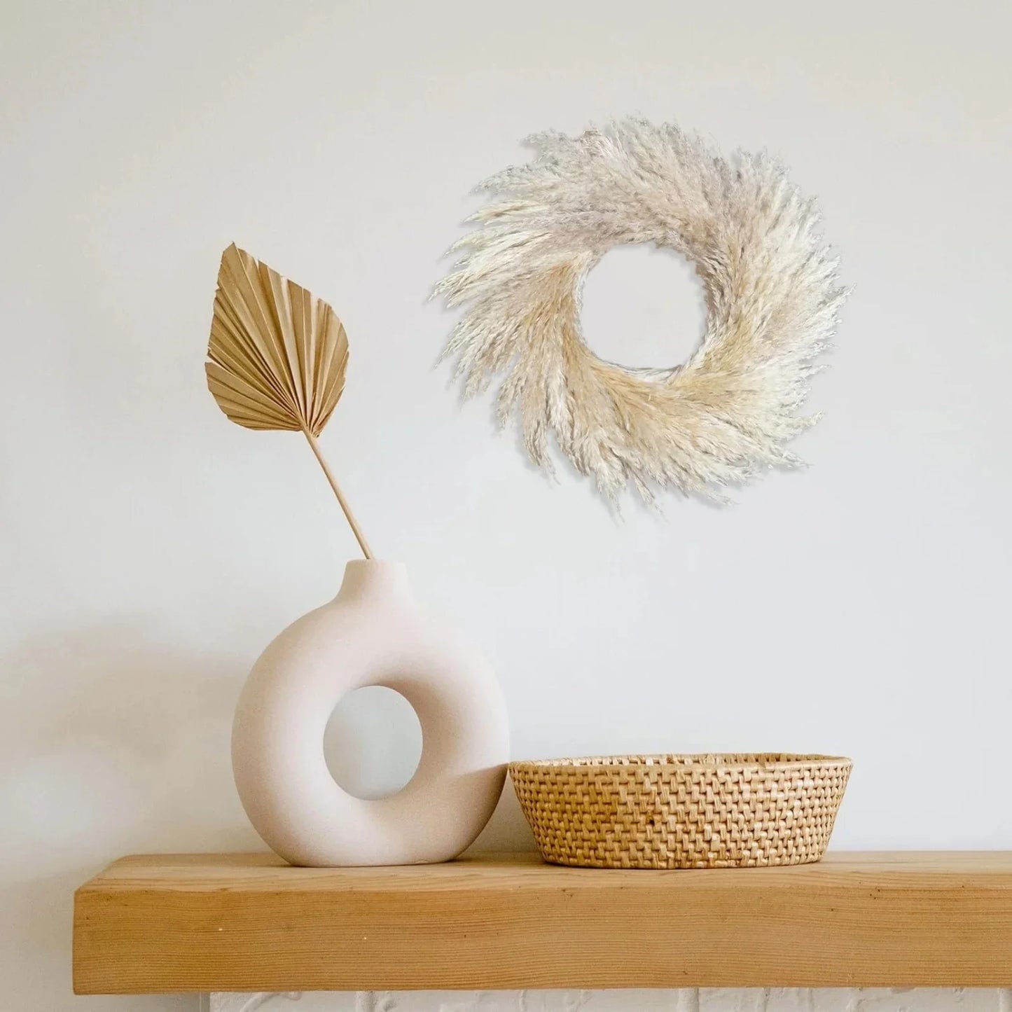 Thanksgiving Farmhouse Wreath – Artificial Flower Wall Decor