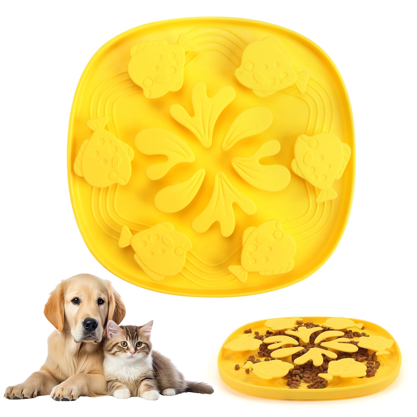 Pet Slow Feeder Bowl Licking Pad Lick Suction Cup Choke Proof
