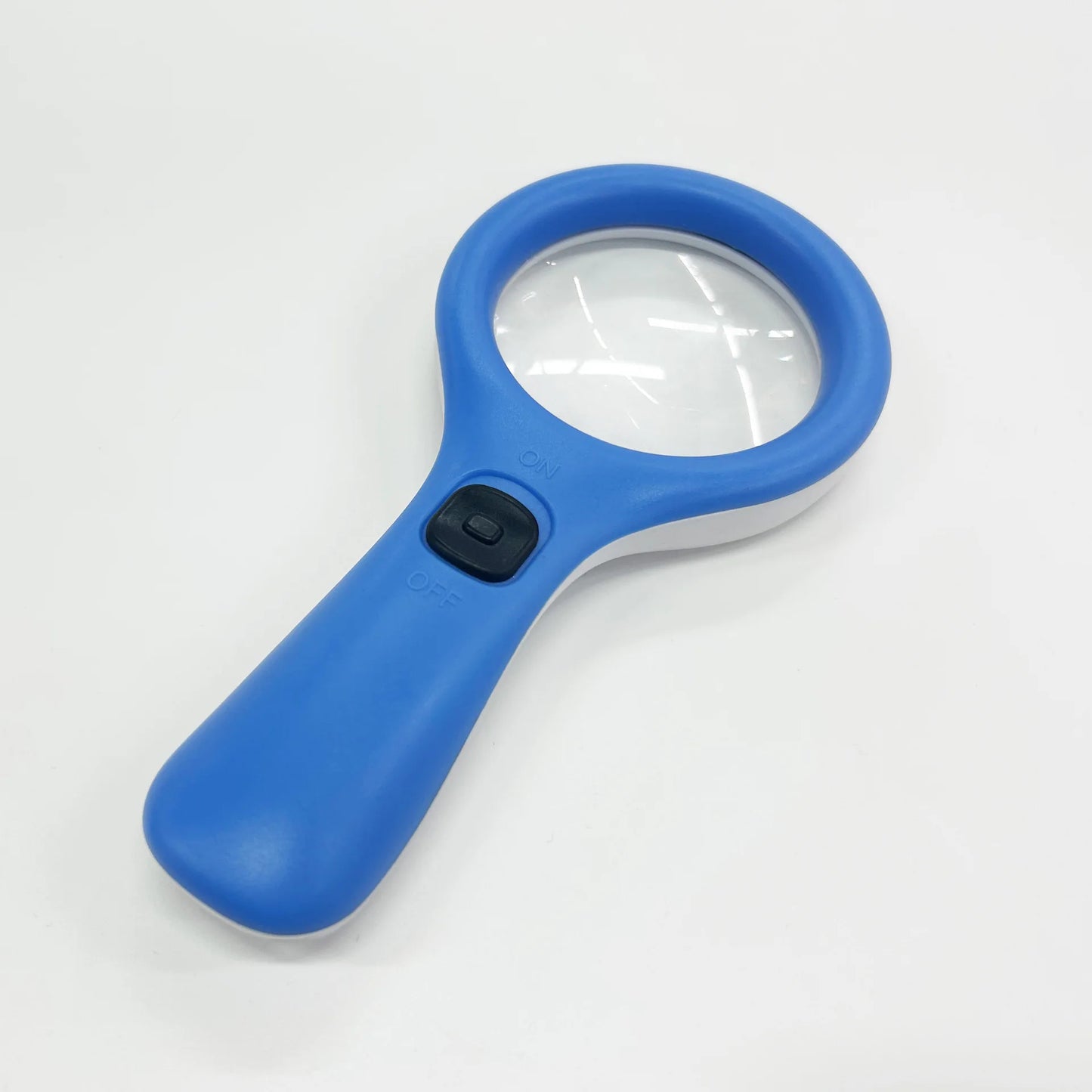 Handheld Magnifier with 3 Led Lights, High Magnification Magnifying Glass for Elderly Readers To Read Books and Newspapers Peaceful Pleasures Health and Wellness blue