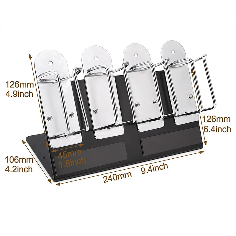 Barbershop Hair Clipper Holder Electric Trimmer Station Display Rack Barber Stainless Steel Clipper Organizer Hair Stylist Tools Peaceful Pleasures Health and Wellness