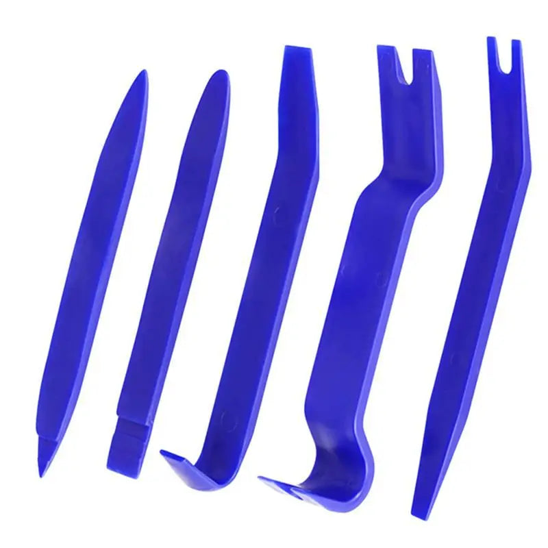 Automobile Audio System Modification and Assembly Tool Kit Plastic Lever Interior Clip Removal Screwdriver Peaceful Pleasures Health and Wellness Blue-5pcs
