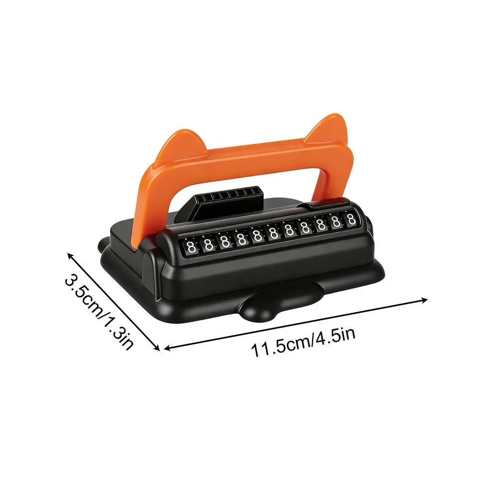 2-in-1 Parking Number Plate & Car Dashboard Phone Holder