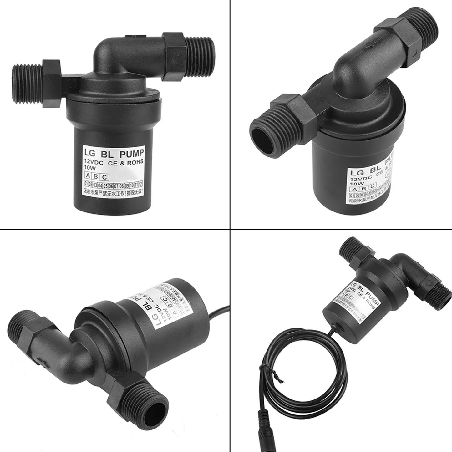 12V 10W Solar Temperature Water Pump DC Brushless Circulation Pumping