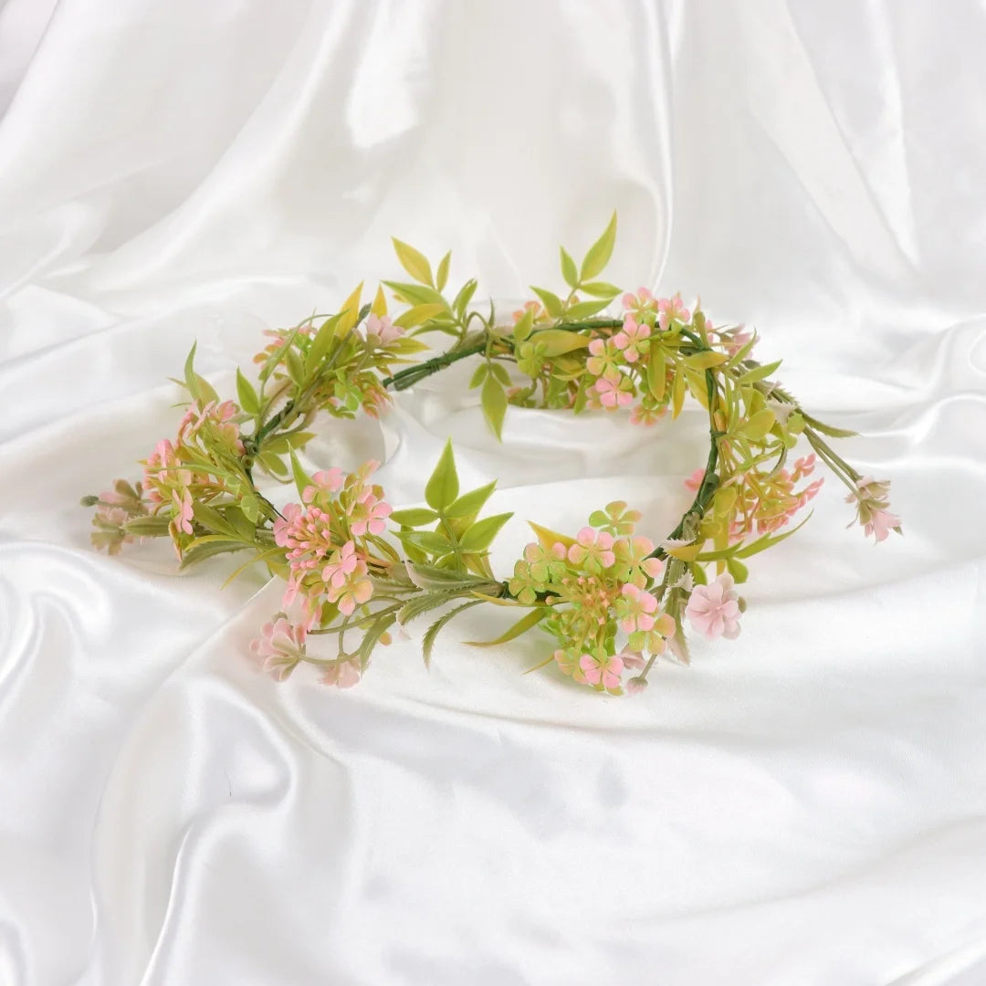 Bohemian Wreath Imitation Flower Hairband Women Fashion Wedding Hair