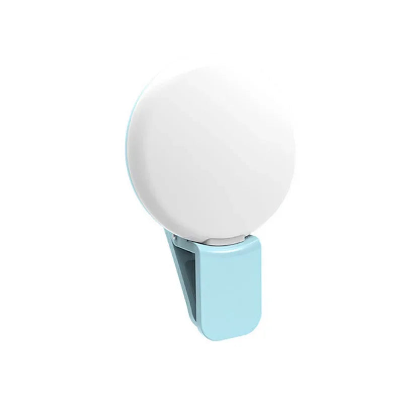 Mini LED Selfie Ring Light Clip-On Fill Light for Phone