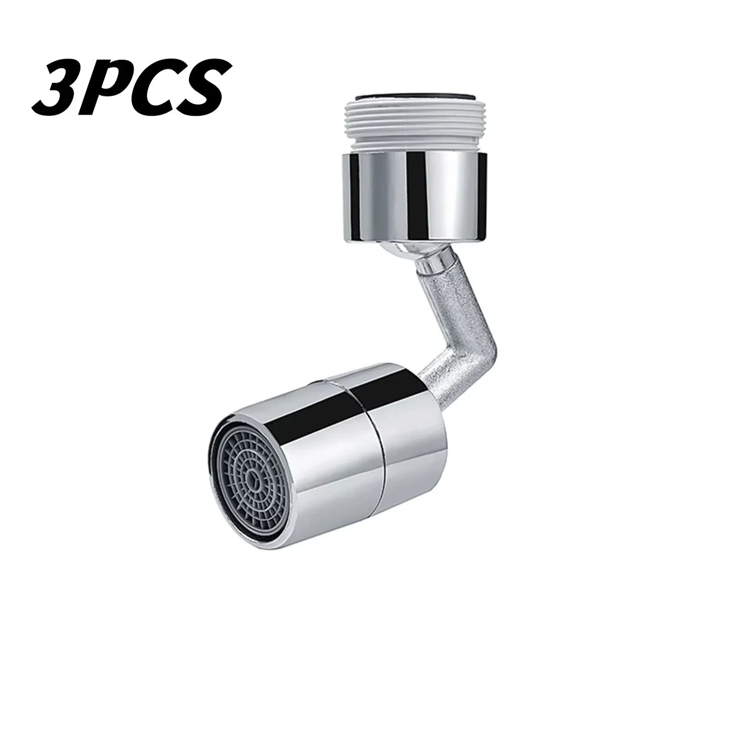 720 Degree Universal Faucet Washbasin Faucet Extension Adapter Aerator Splash Proof Rotating Water Saving ABS Plastic Faucet Peaceful Pleasures Health and Wellness 720 Degree Tap 3PC