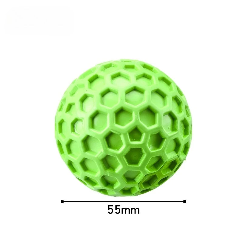 Indestructible Squeaky Dog Ball | Natural Rubber Chew Toy