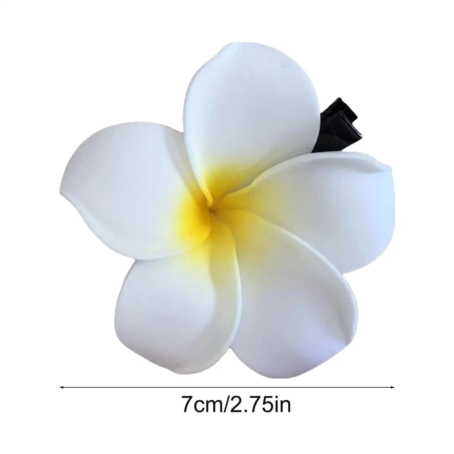 Plumeria Flower Hair Clips for Women – Floral Barrette Hairpin