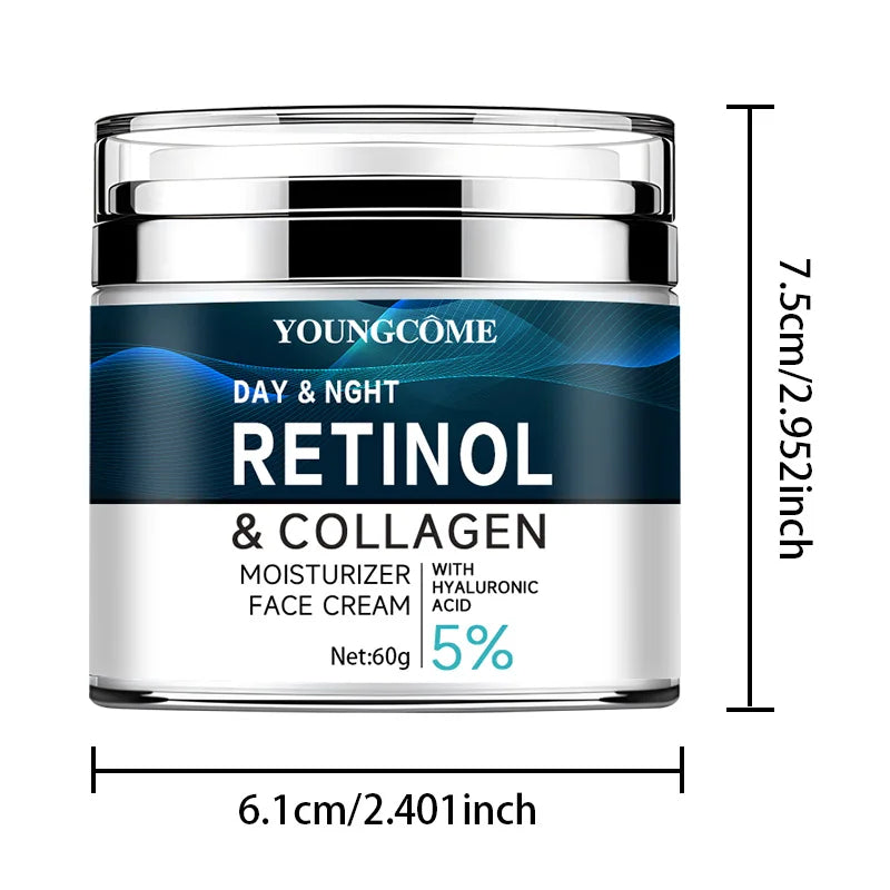 Vitamin C+E Retinol Collagen Cream Moisturizing Firming Hyaluronic Lightening Repairing Smooth Skincare Whitening Creams Peaceful Pleasures Health and Wellness 60G