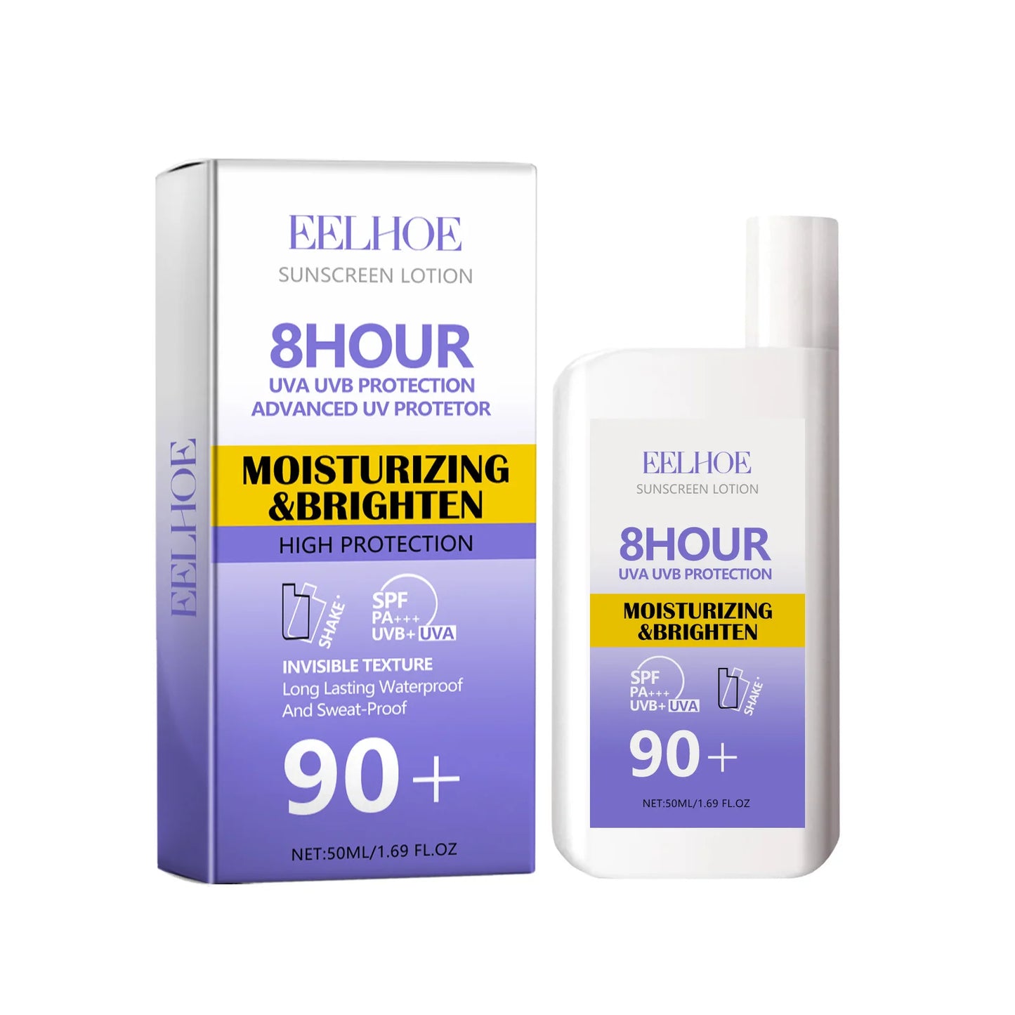 EELHOE SPF 90 UV Sunscreen Cream – Moisturizing, Pore-Minimizing