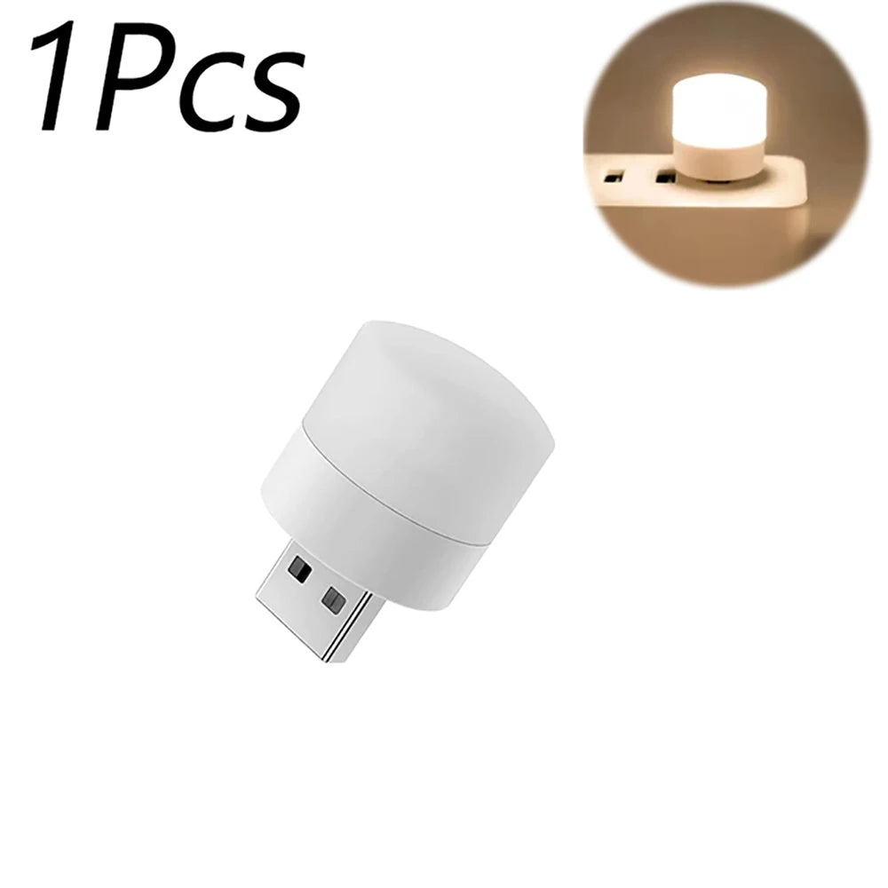 Mini USB LED Night Light | Warm White Eye Protection Reading Lamp