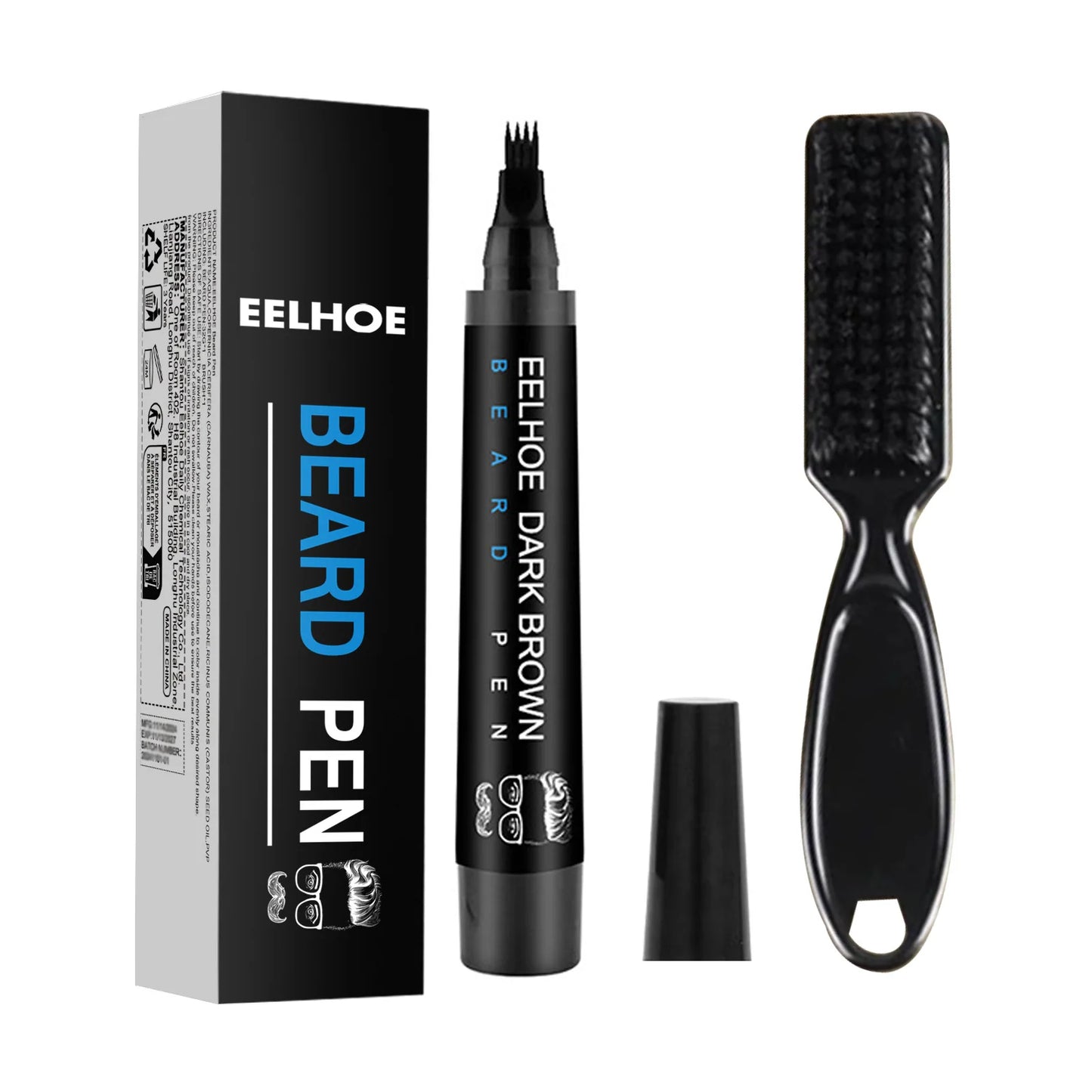 Eelhoe Waterproof Beard Filler Pen – Black & Brown for Men