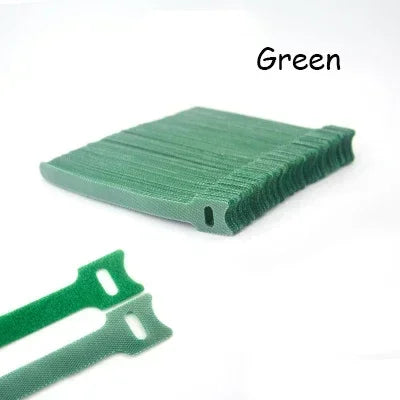 Self-Adhesive Hook & Loop Cable Ties 30pcs – Reusable Nylon Cable Tie Fastener Peaceful Pleasures Health and Wellness Green 30Pcs Length 15cm