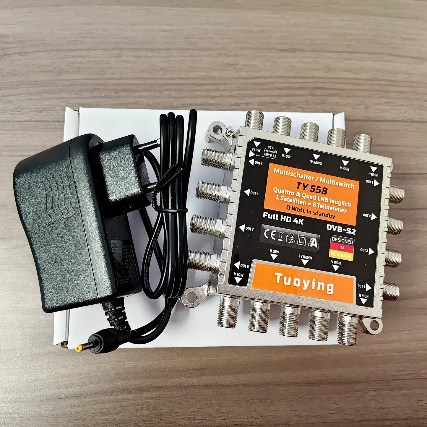 8-Port Satellite Multiswitch Quattro & Quad LNB 4K DVB-S2