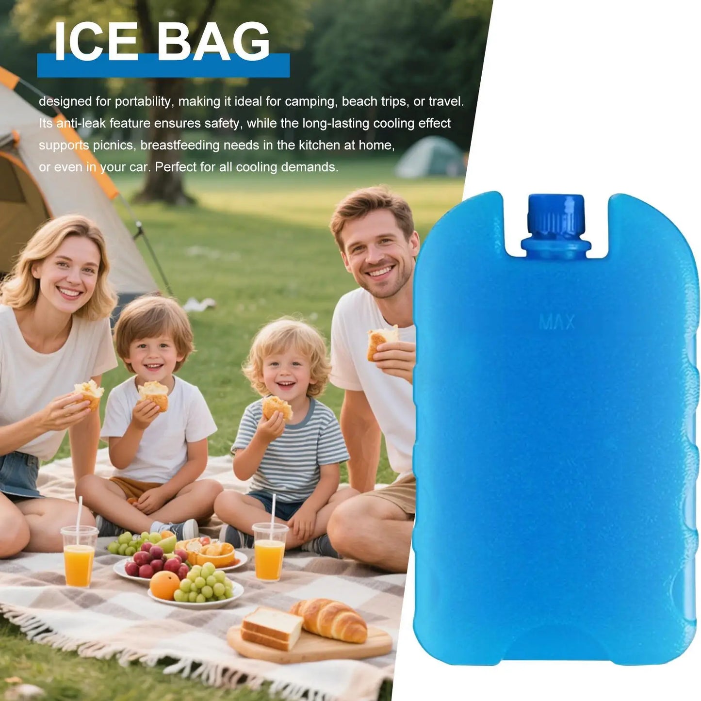 Reusable Cooler Ice Pack – Portable Long-Lasting Cooling