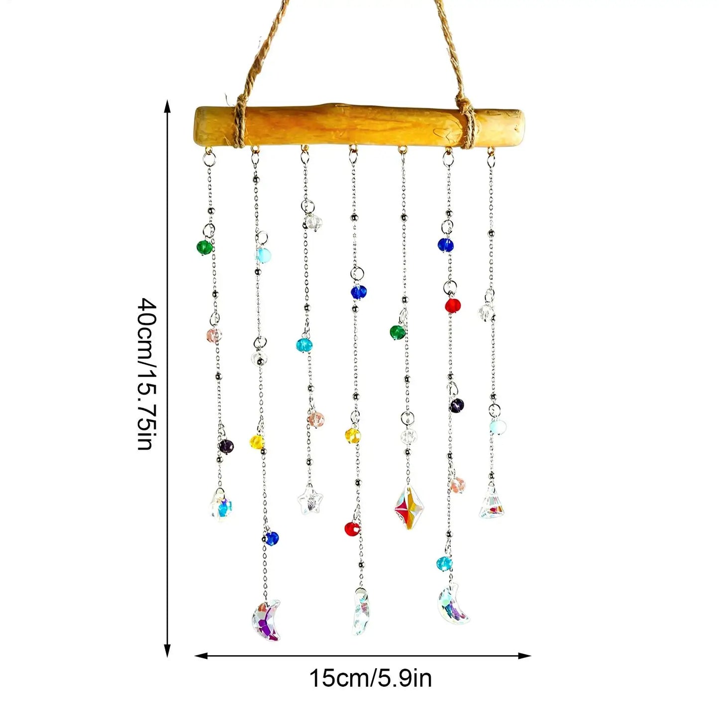 Light Catcher Crystal Home Decor Wall Light Catcher Wind Chime For Outdoor Backyard Garden Patio Balcony Tree Door Bedroom Peaceful Pleasures Health and Wellness
