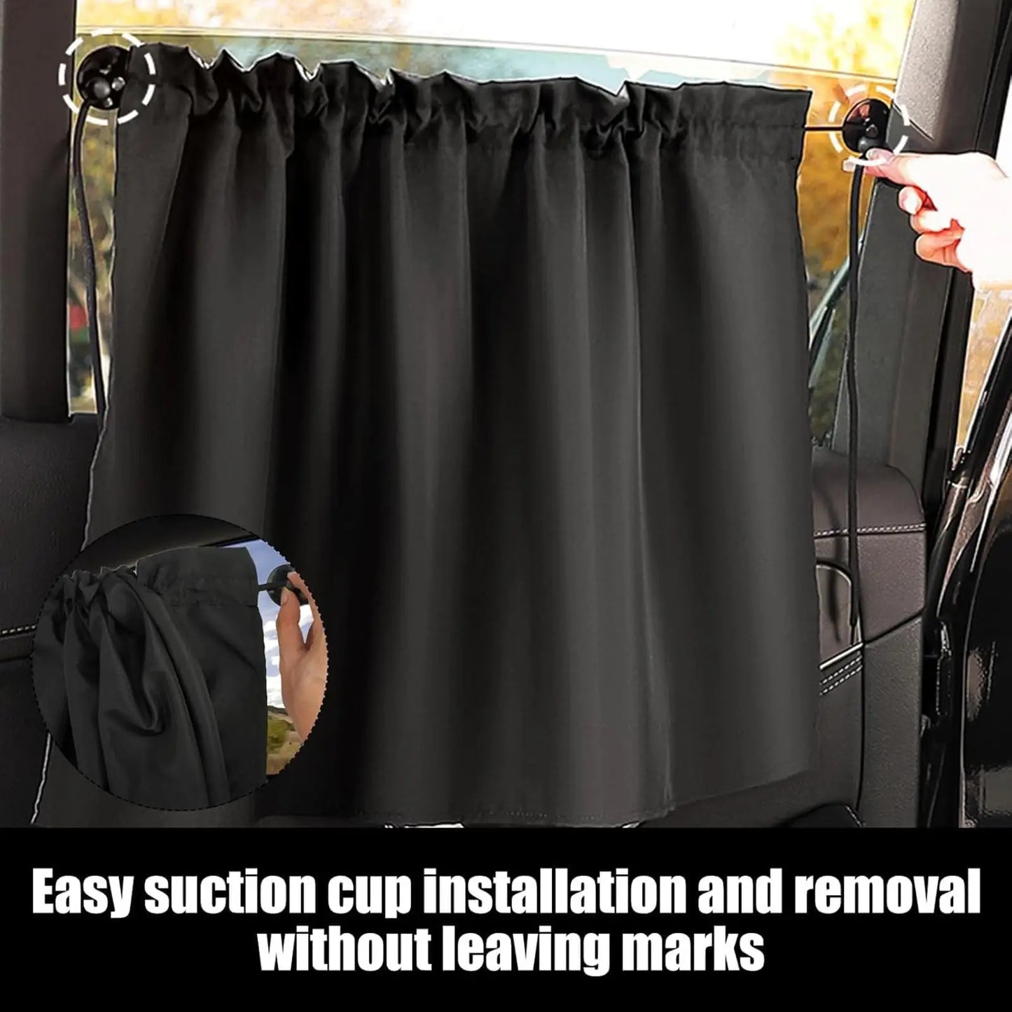 Car Side Window Sun Shade Curtain – UV Block & Privacy