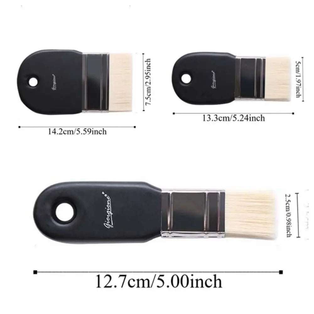 3pcs/set Soft Hair Drawing Board Brush Plastic Lightweight Nylon Paint Brush Black Elastic Wall Painting Art Supplies Watercolor Peaceful Pleasures Health and Wellness