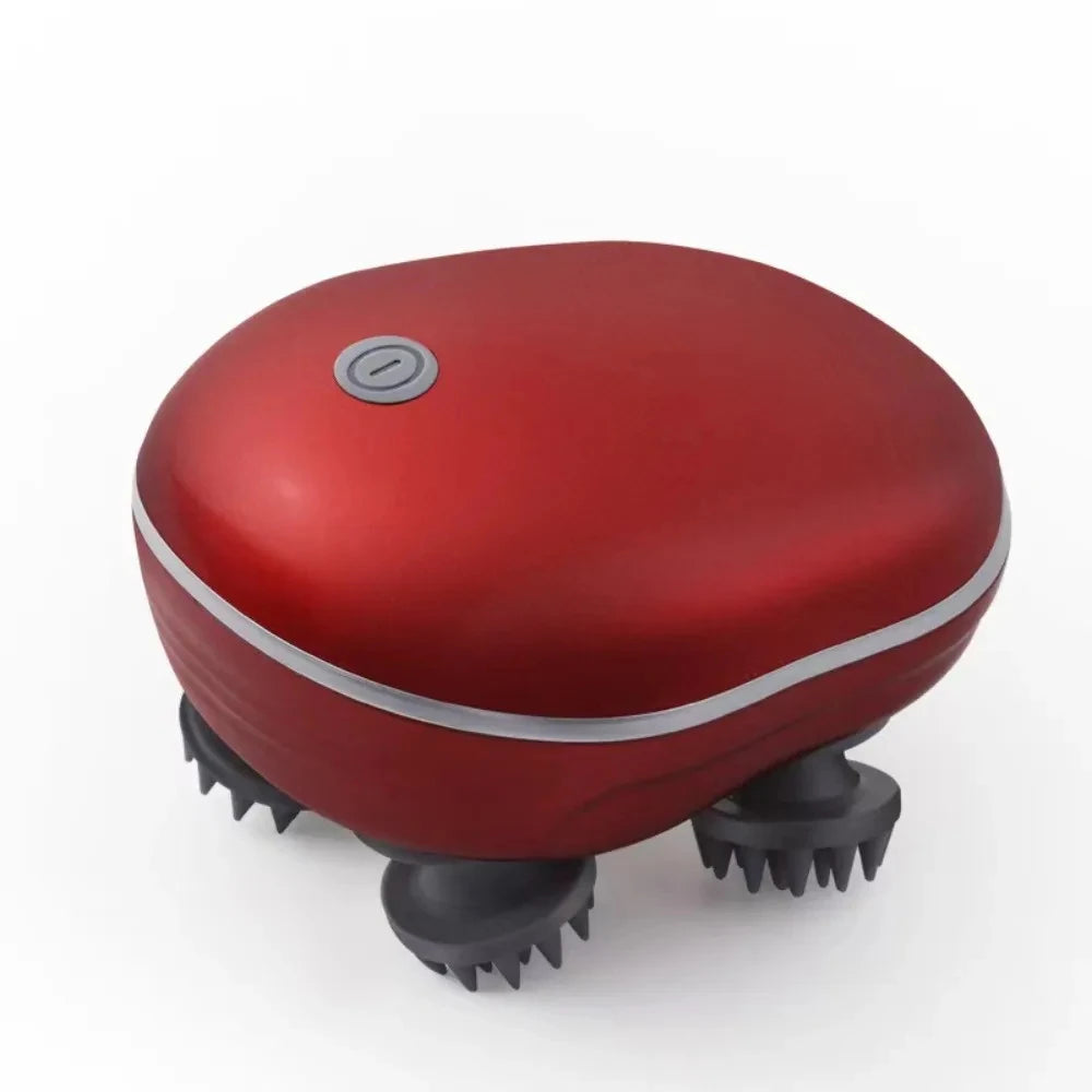 2-in-1 Electric Scalp Cleaner & Pet Massager – Deep Vibration Brush for Hair Wash & Pet Relaxation, Rechargeable & Easy to Clean Peaceful Pleasures Health and Wellness Red