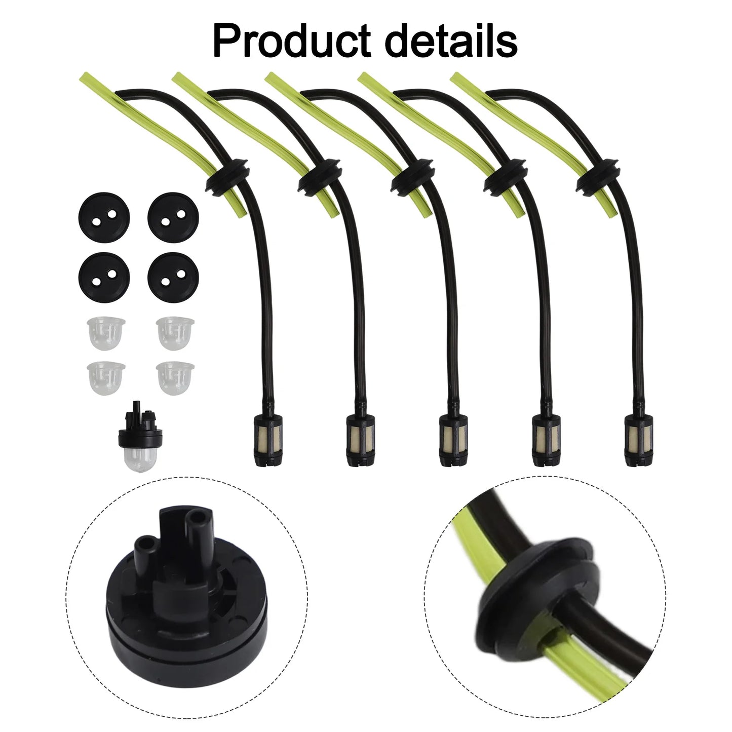 9 Petrol Filter Hose Seal Fuel Brush Lawn Mower Garden Tool Parts