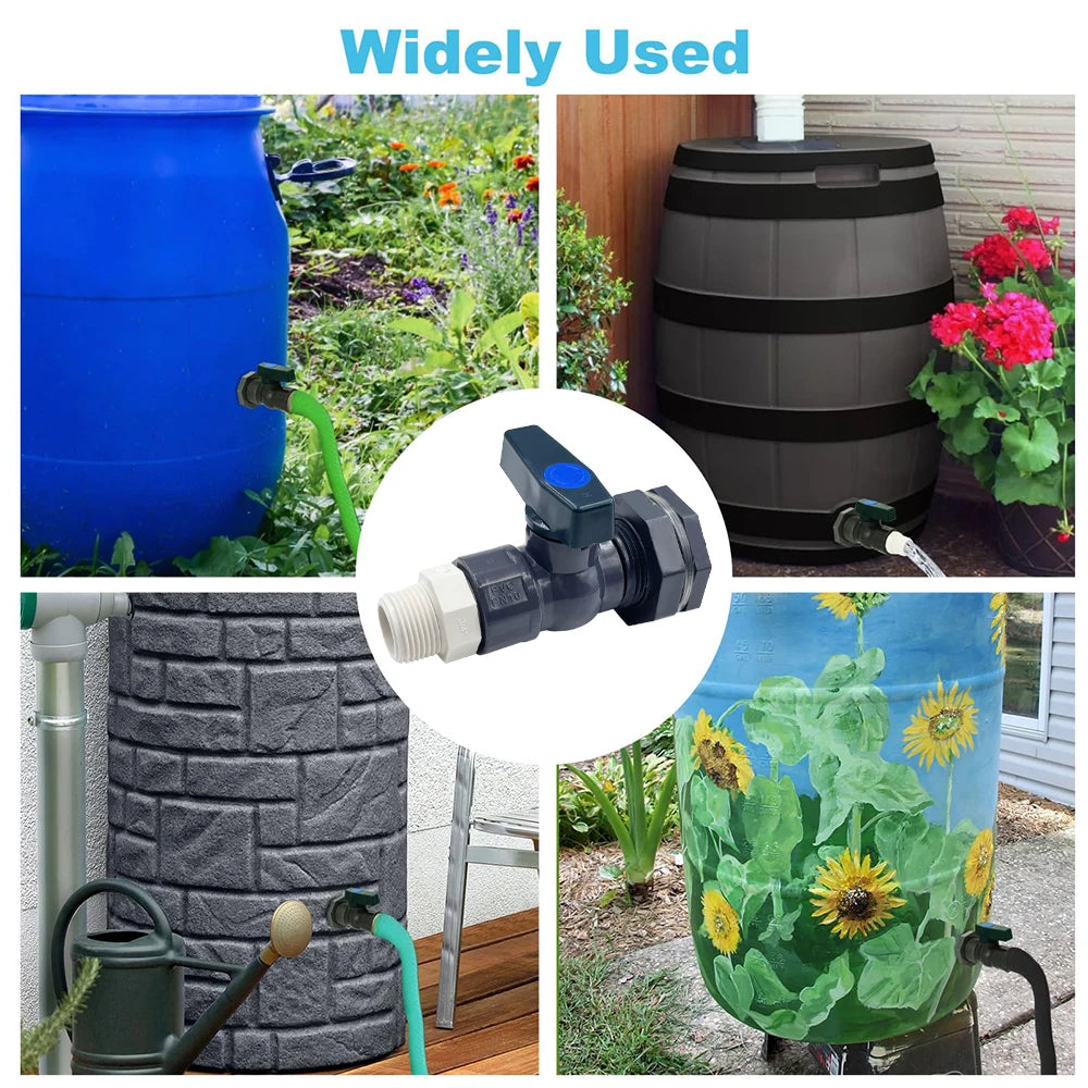 1 Set, PVC Water Barrel Spigot Kit, Connector Drain Adapter With Inner Connection For Garden, Rain Barre, Garden Tool Supplies Peaceful Pleasures Health and Wellness