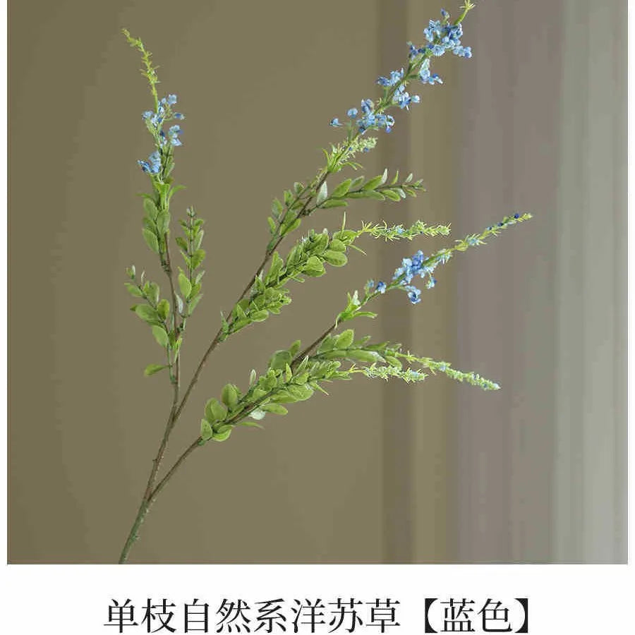 5-Pack Artificial Sage Grass Silk Flowers for Wedding & Home Decor
