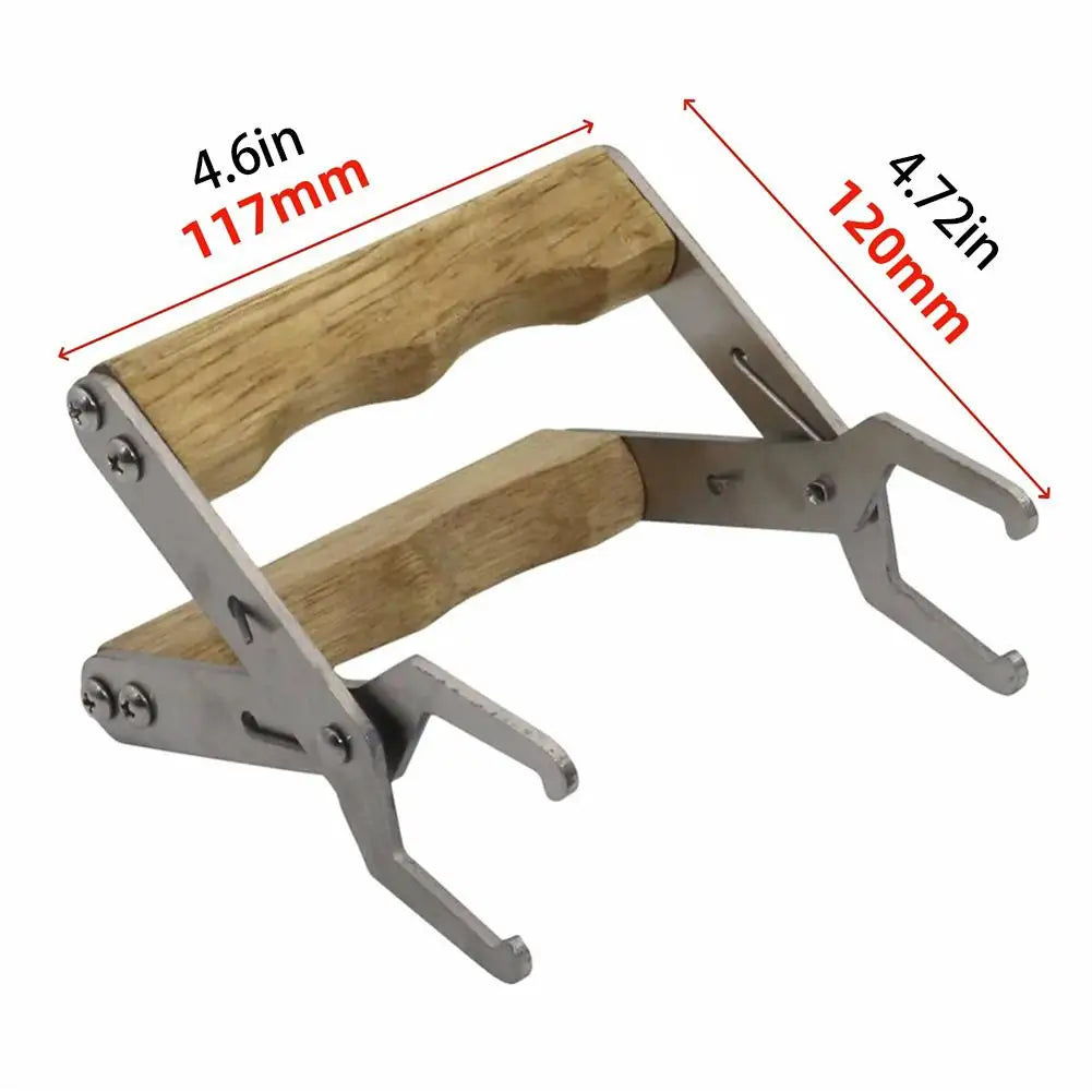 Honeycomb Extraction Beekeeping Spleen Clip High Quality Rugged Beekeeping Tools Stainless Steel Wooden Handle Nest Frame Clip Peaceful Pleasures Health and Wellness