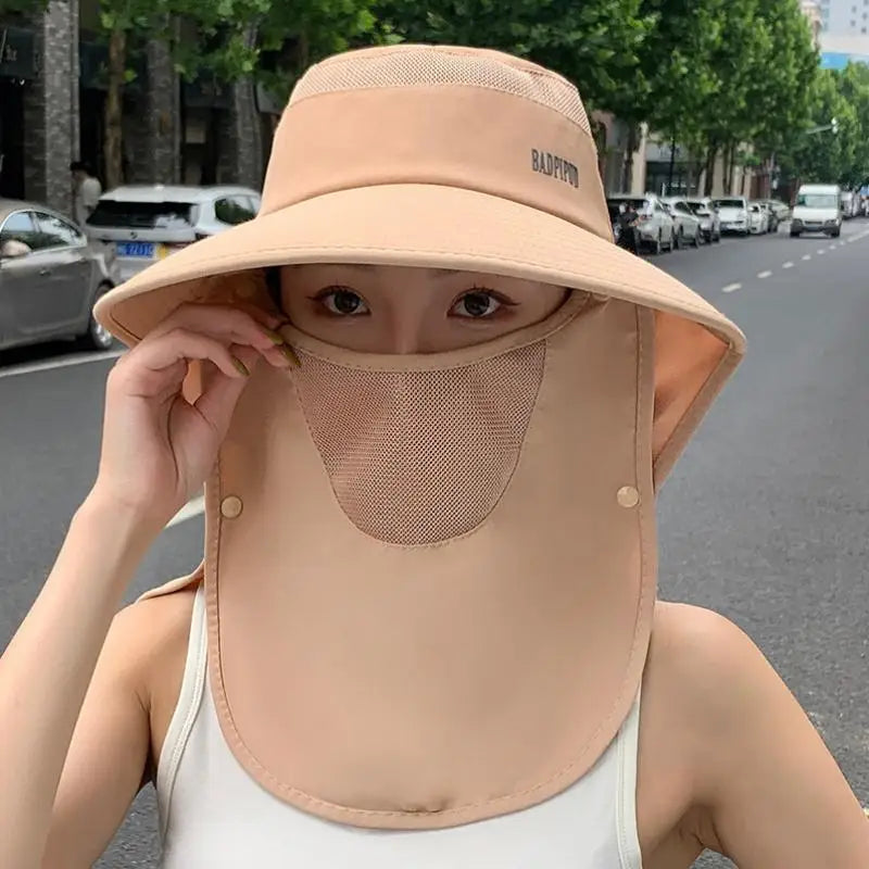 UV Wide Brim Sun Hat with Shawl Neck Cover | Unisex