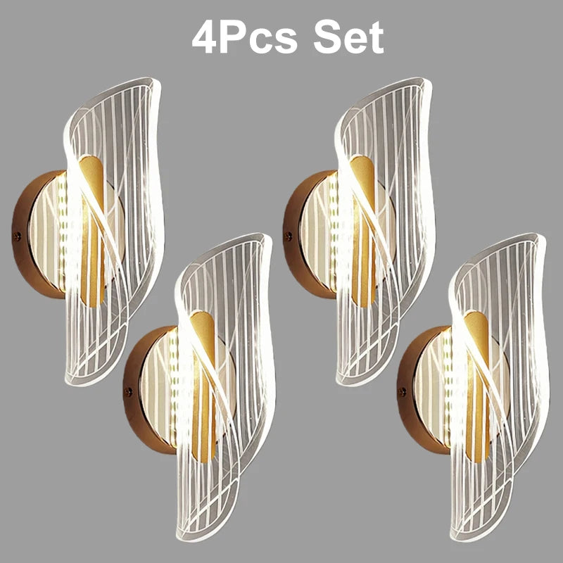 Curved Spiral LED Wall Lamp – Bedroom, Hallway & Living Room