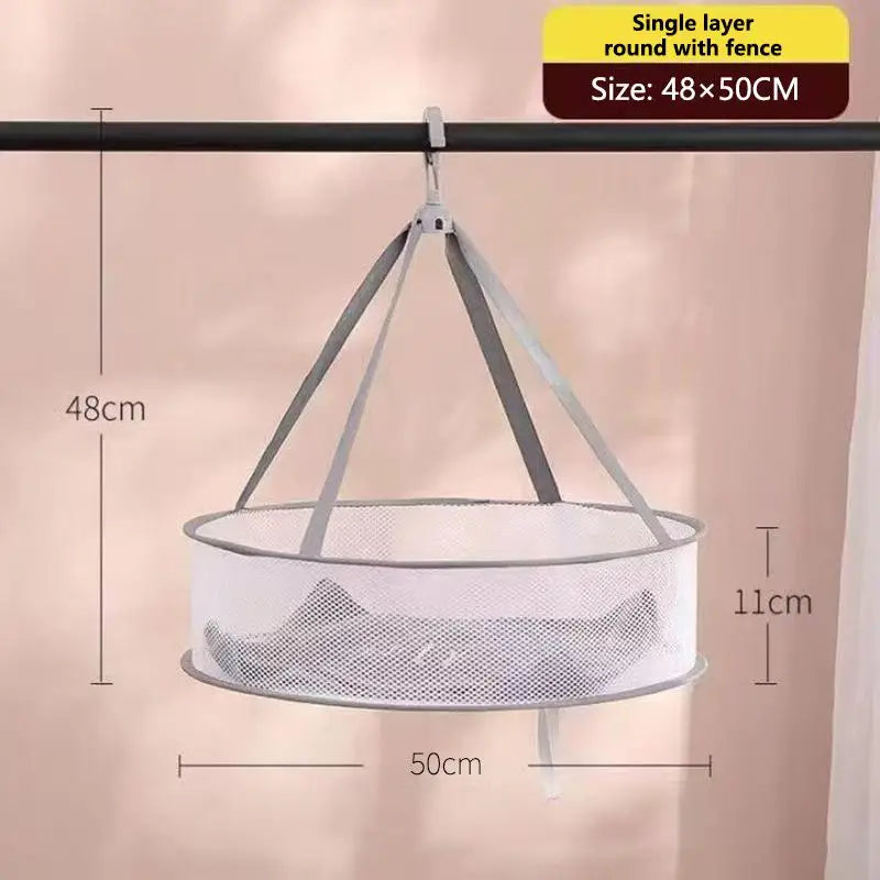 Foldable Flat Mesh Drying Basket | Anti-Deformation Clothes Net