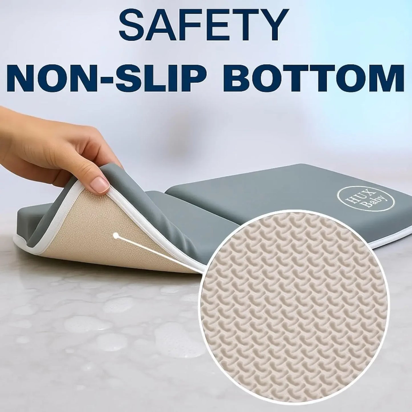 Soft Memory Foam Baby Bath Kneeling Pad with Elbow Rest, Non-Slip Cushion for Safe and Comfortable Bathing Peaceful Pleasures Health and Wellness