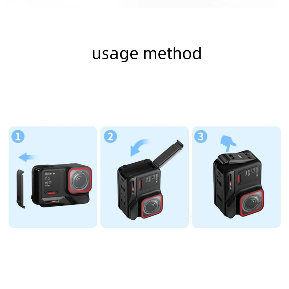 Rust-Proof Drop-Proof More Sturdy For Insta360 Ace Pro 2 Battery Cover Vertical Shooting Quick Release Adapter Accessory Peaceful Pleasures Health and Wellness