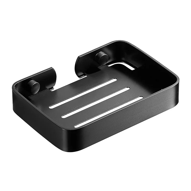 Wall-Mounted Aluminium Mesh Soap Dish | Drain Rack Bathroom