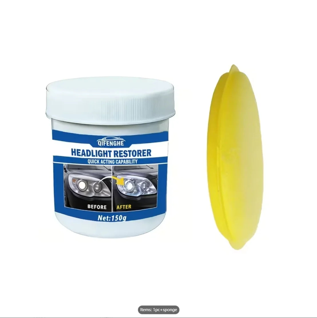 Headlight Restoration Paste – Removes Oxidation, Haze & Yellowing