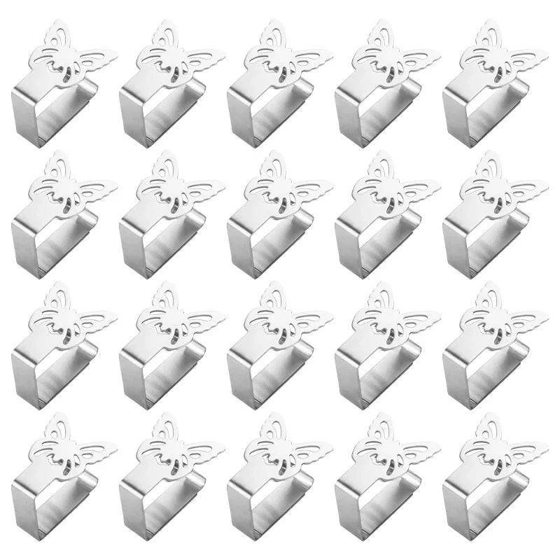 20-Pack Cat Paw Tablecloth Clips – Stainless Steel Clamps