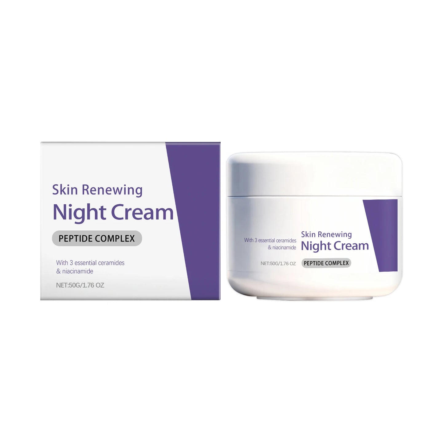 Niacinamide Brighten Night Cream Improve Dullness Inhibit Melanin Production Shrink Pores Deeply Nourish Skin Moisturizing Cream Peaceful Pleasures Health and Wellness 50g