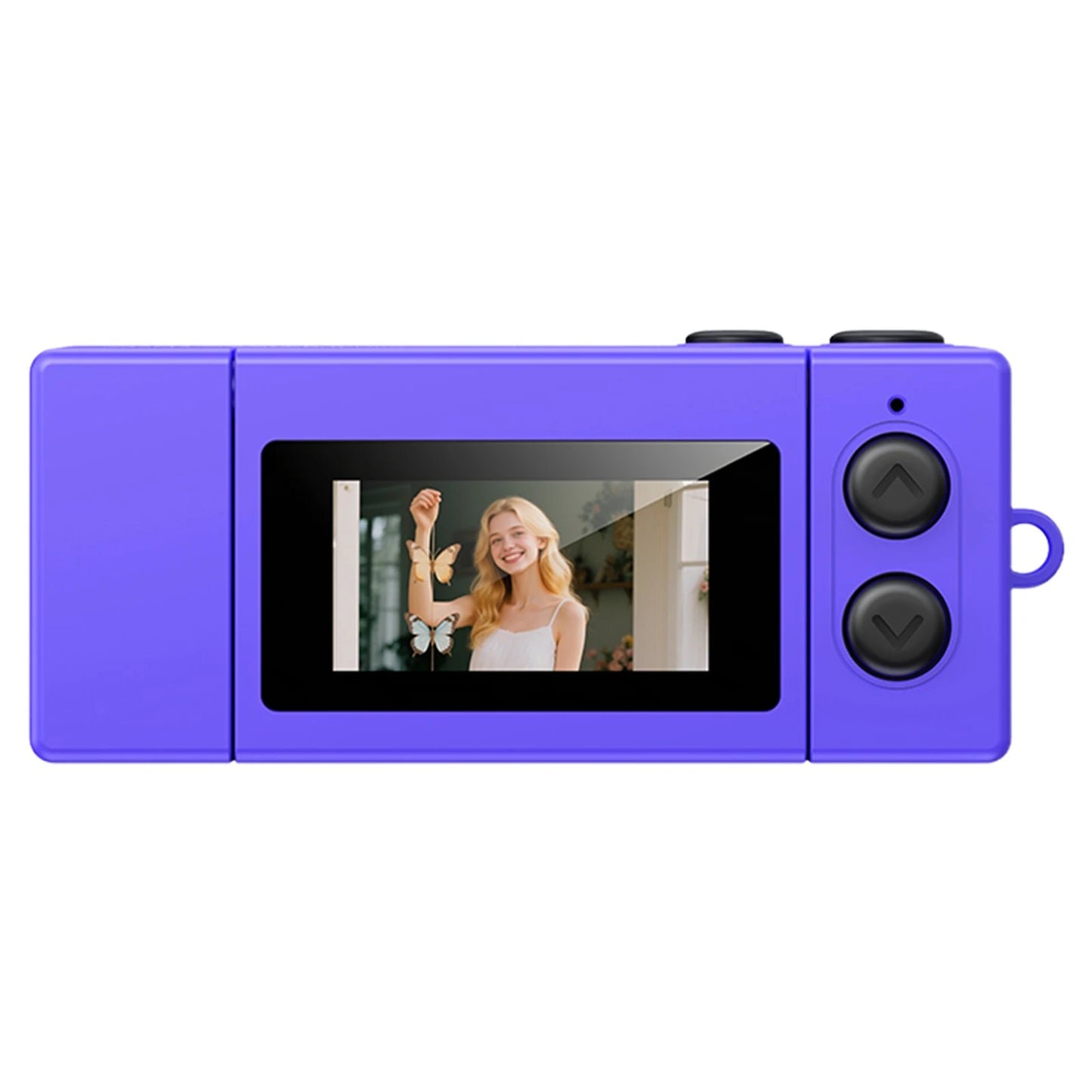Retro Small Video Recorder Camcorder Support Memory Card Mini Keychain Camera for Beginners Teens and Adults Travel Vlog Peaceful Pleasures Health and Wellness PURPLE