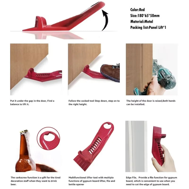 Drywall Panel Lifter Rasp Tool Includes Built Bottle Opener
